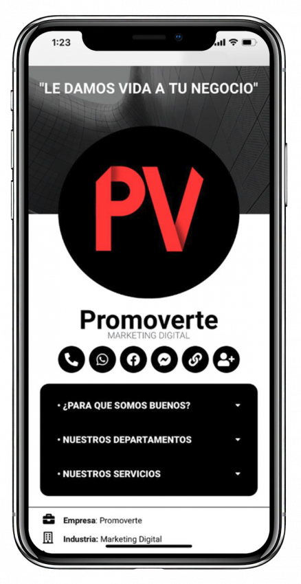 TARJETA DE PRESENTACION DIGITAL , My PV Card TARJETAS DE PRESENTACION DIGITALES